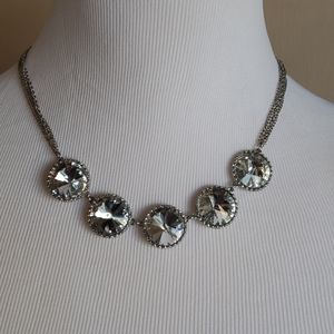 Rhinestone silver necklace